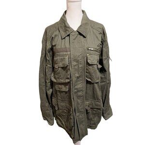 Stone Creek Green Men's Utility Jacket Multi-Pocket Size Large